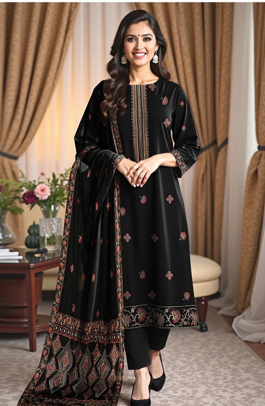 *PREMIUM Winter Collection* 💯🔥 *High Quality Dhanak*  Code : 1702